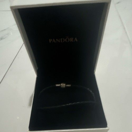 Pandora bracciale pelle nera - bracciale, a