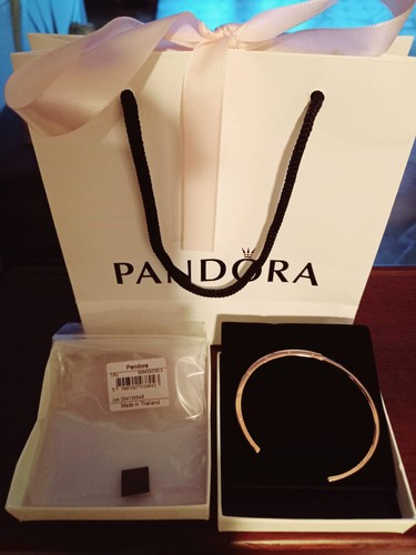 Bracciale rigido pandora logo - bracciale,